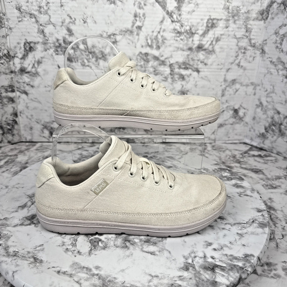 LEMS Unisex Chillum Vanilla White Ivory Canvas Sneakers Mens Size 8 Womens 9.5 - Picture 1 of 8